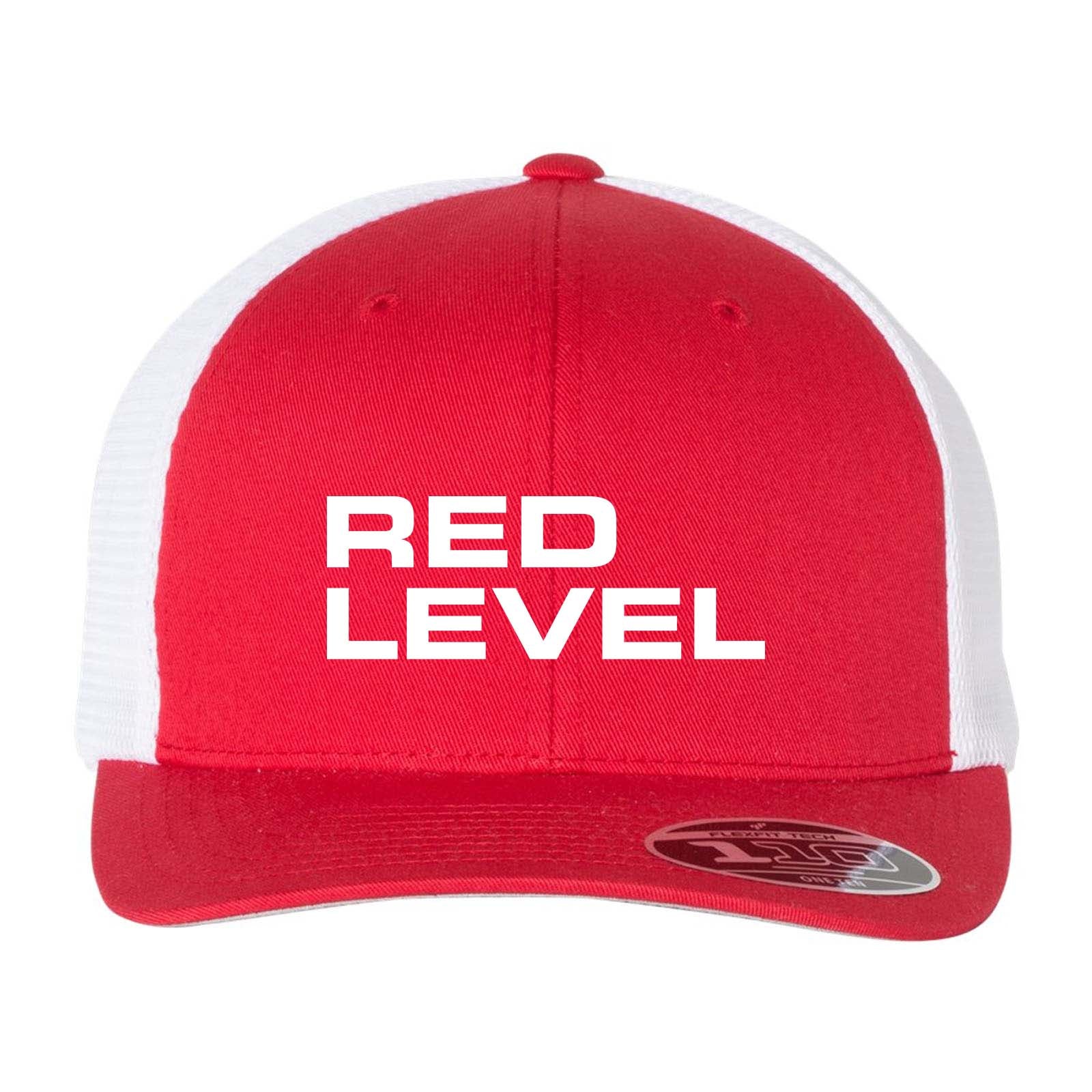 Red Level Flexfit - 110Â® Mesh-Back Cap Embroidery - Mato & Hash