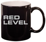 Red Level Lasered 11 oz. Ceramic Round Mug - Mato & Hash