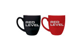 Red Level Lasered 16 oz. Ceramic Bistro Mug - Mato & Hash