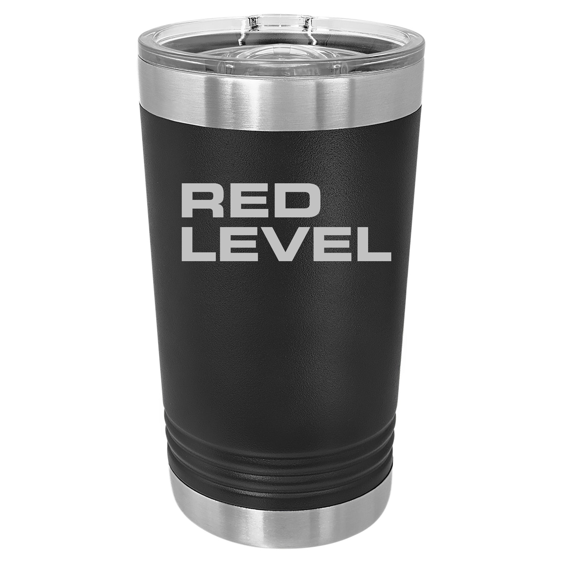 Red Level Lasered 16 oz. Polar Camel Pint with Slider Lid - Mato & Hash