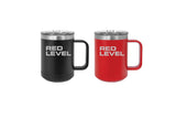 Red Level Lasered Polar Camel 15 oz. Vacuum Insulated Mug with Slider Lid