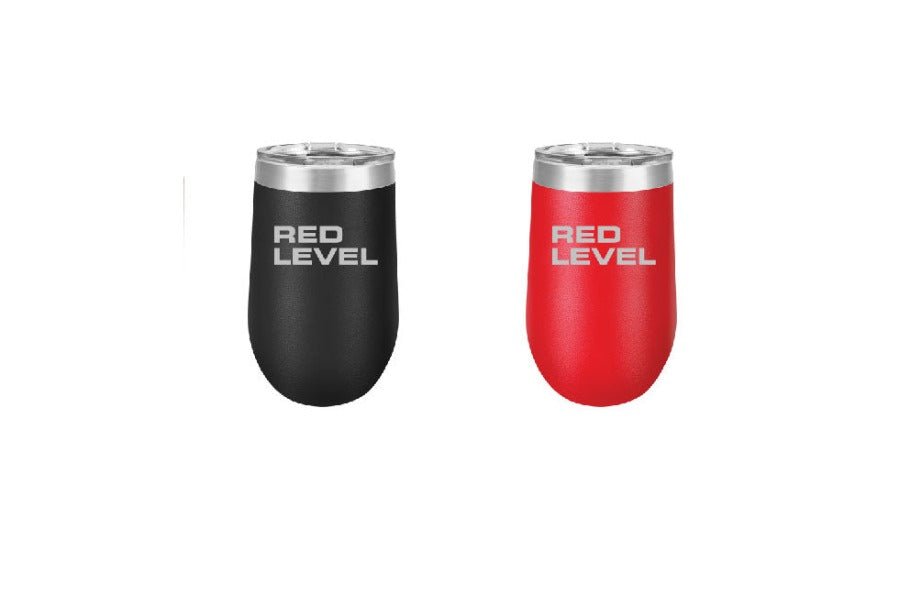 Red Level Lasered Polar Camel 16 oz. Stemless Tumbler w/Lid - Mato & Hash