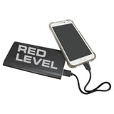 Red Level Lasered Power Bank & Wireless Anodized Aluminum Charger Power Cord Compatible - Mato & Hash