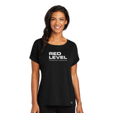 Red Level OGIO® Ladies Luuma Cuffed Short Sleeve Printed - Mato & Hash