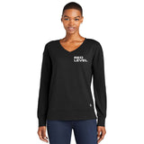 Red Level OGIO® Ladies Luuma Flex Long Sleeve V-Neck Embroidery - Mato & Hash