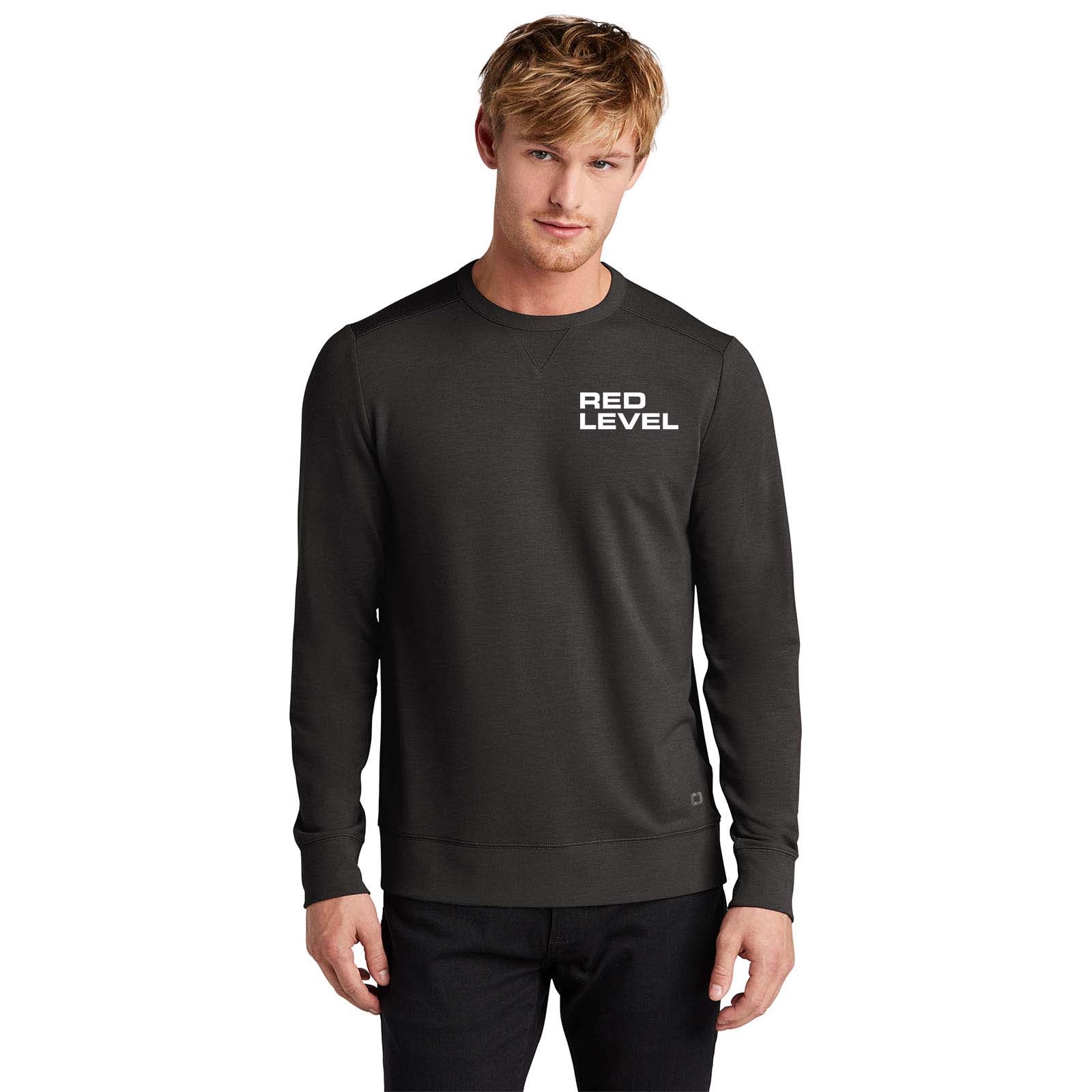 Red Level OGIOÂ® Luuma Flex Long Sleeve Crew Printed - Mato & Hash