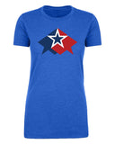 Red, White & Blue Star Womens 4th of July T Shirts
