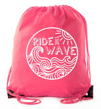 Ride the Wave Polyester Drawstring Bag - Mato & Hash