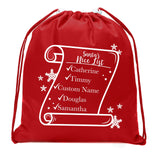 Santa's Nice List - Custom Name Mini Polyester Drawstring Bag - Mato & Hash