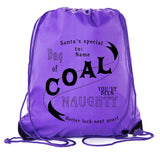 Santa's Special Bag of Coal To: Custom Polyester Drawstring Bag - Mato & Hash