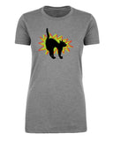 Scared Cat Womens Halloween T Shirts - Mato & Hash