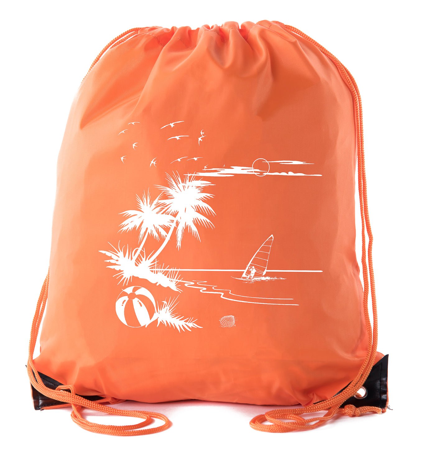 Seaside Paradise Polyester Drawstring Bag - Mato & Hash