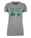 Shamrock Star Womens St. Patrick's Day T Shirts - Mato & Hash