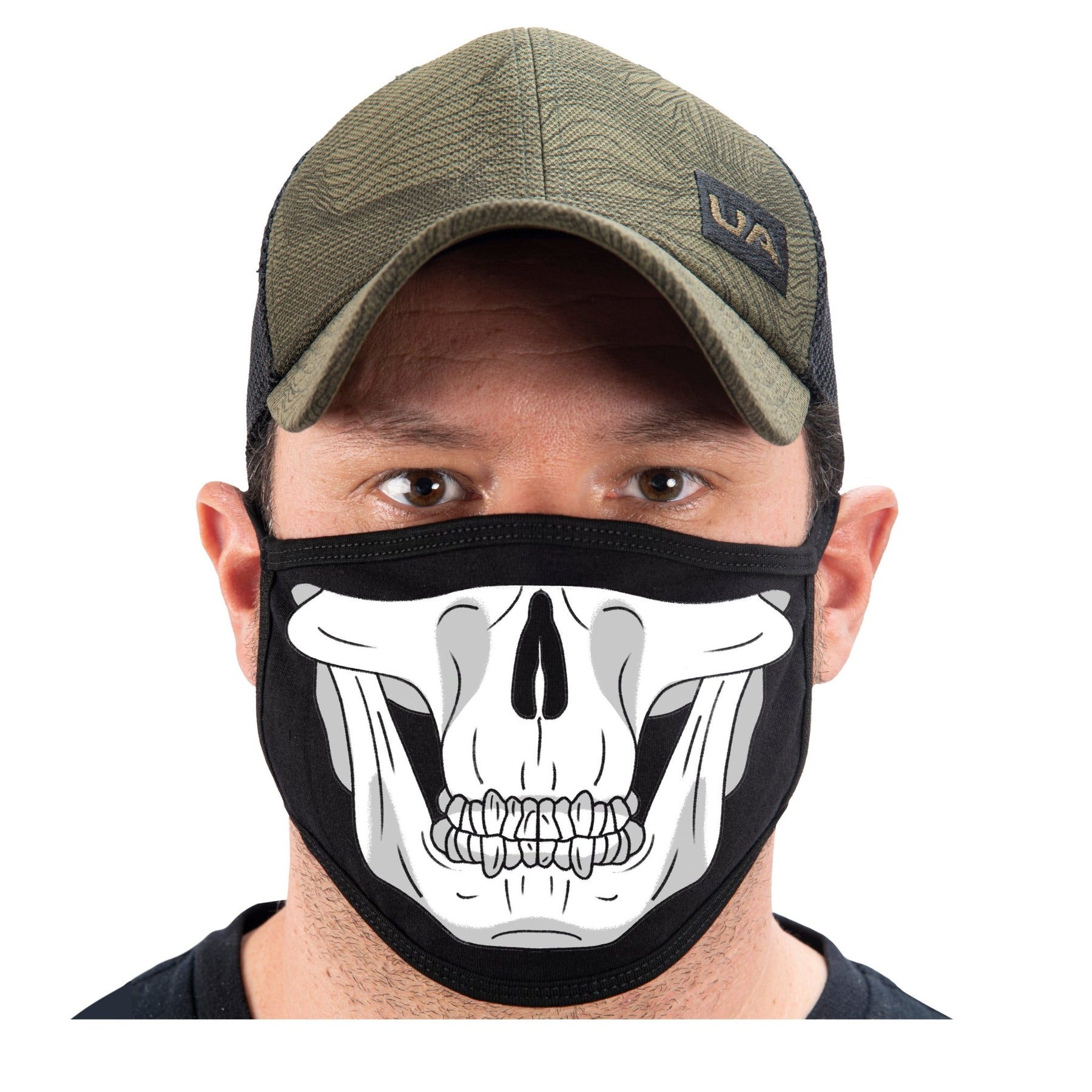 Skeleton Face Halloween Printed Cotton Face Mask - Mato & Hash