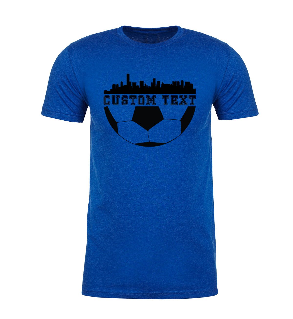 Skyline & Classic Soccer Ball Custom Text Unisex T Shirts - Mato & Hash