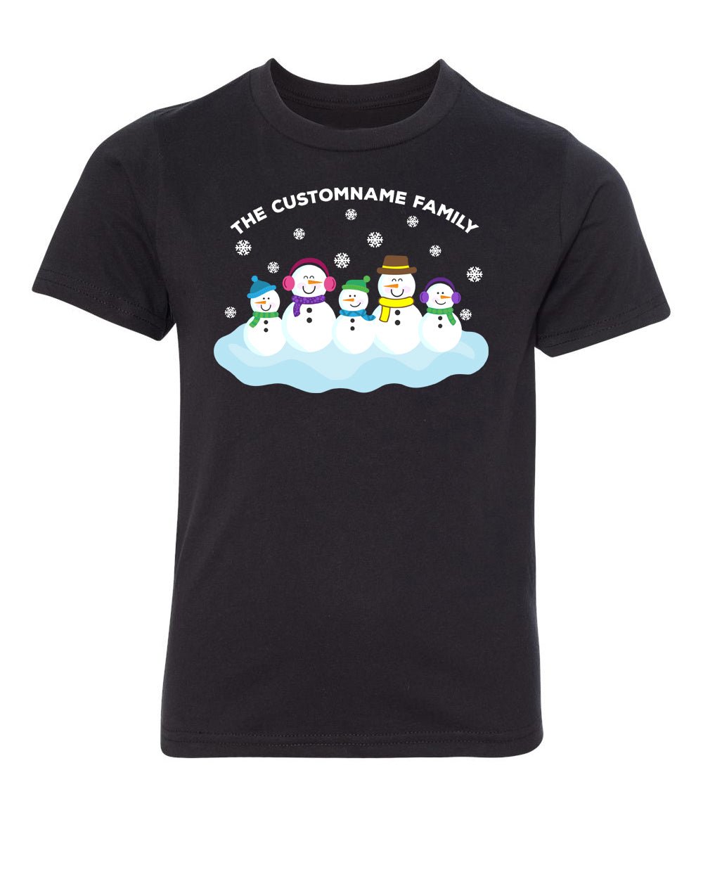 Snowmen - The Custom Name Family Kids T Shirts - Mato & Hash