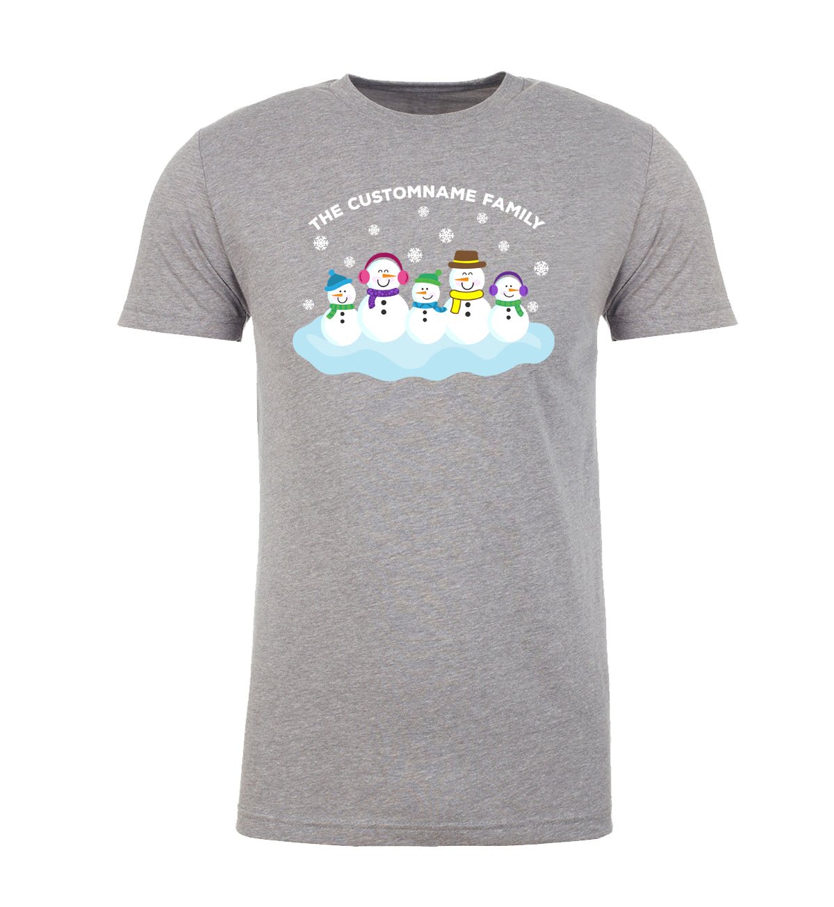 Snowmen - The Custom Name Family Unisex T Shirts - Mato & Hash