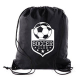Soccer Club Shield Polyester Drawstring Bag
