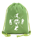 Soccer Players in Action Cotton Drawstring Bag - Mato & Hash