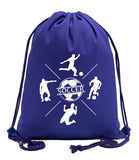 Soccer Players in Action Cotton Drawstring Bag - Mato & Hash