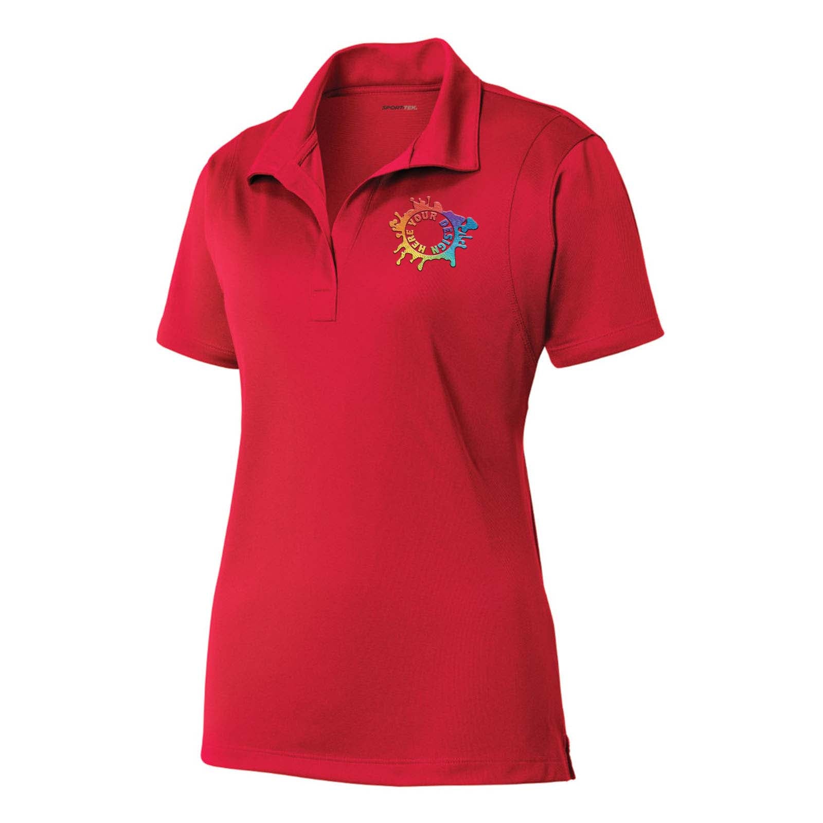 Sport Tek Ladies Micropique Sport-Wick 100% Polyester Polo T-Shirt Embroidery - Mato & Hash