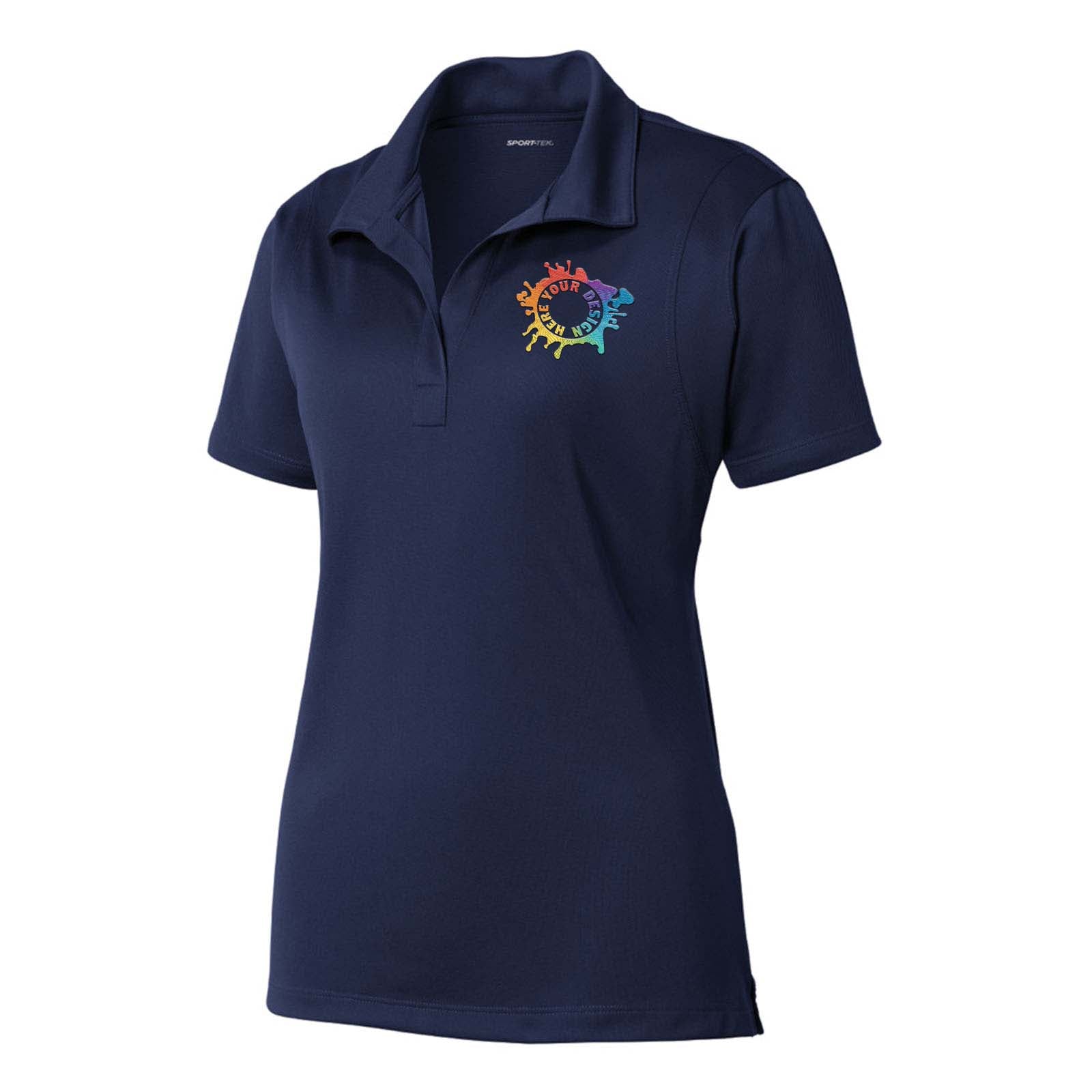 Sport Tek Ladies Micropique Sport-Wick 100% Polyester Polo T-Shirt Embroidery - Mato & Hash