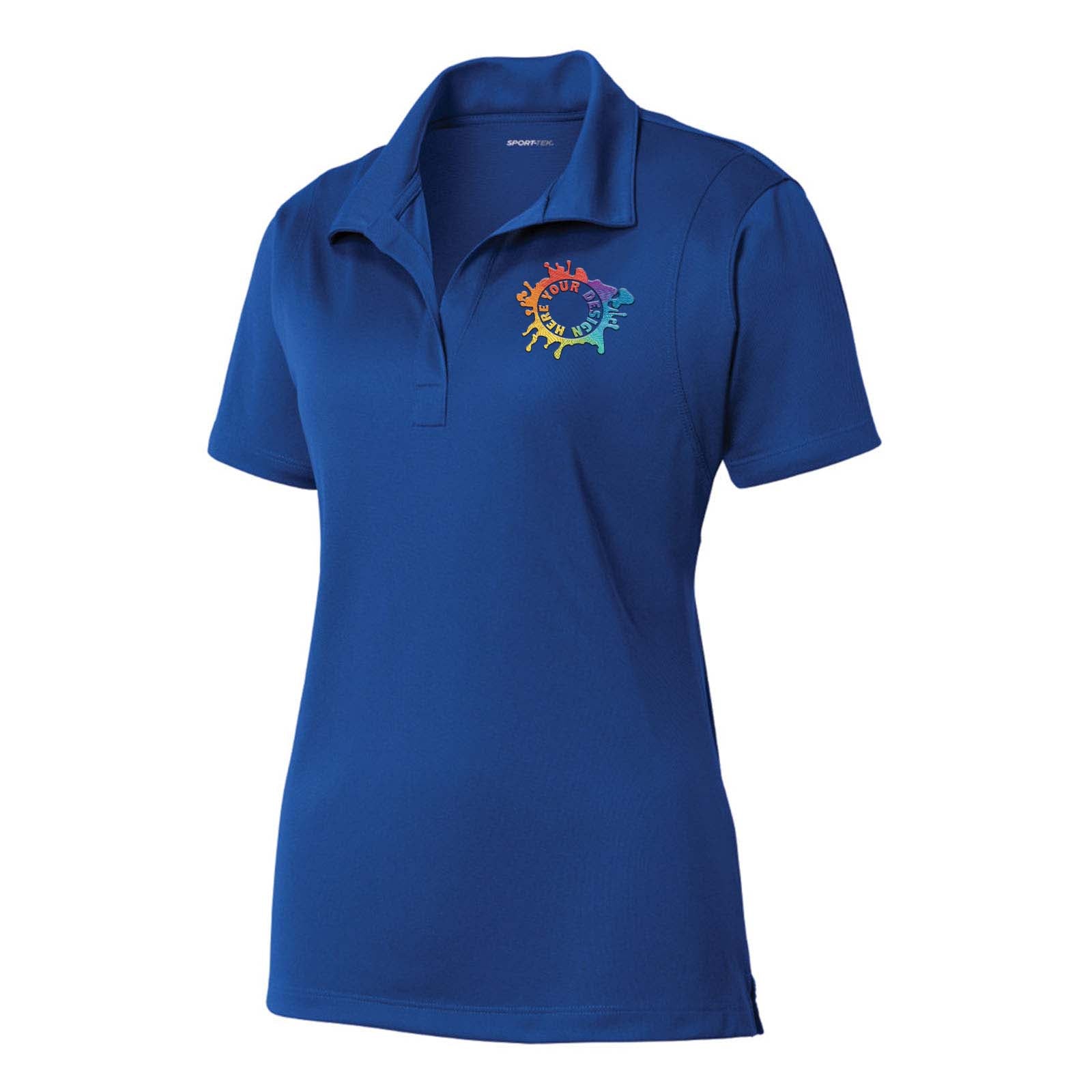 Sport Tek Ladies Micropique Sport-Wick 100% Polyester Polo T-Shirt Embroidery - Mato & Hash