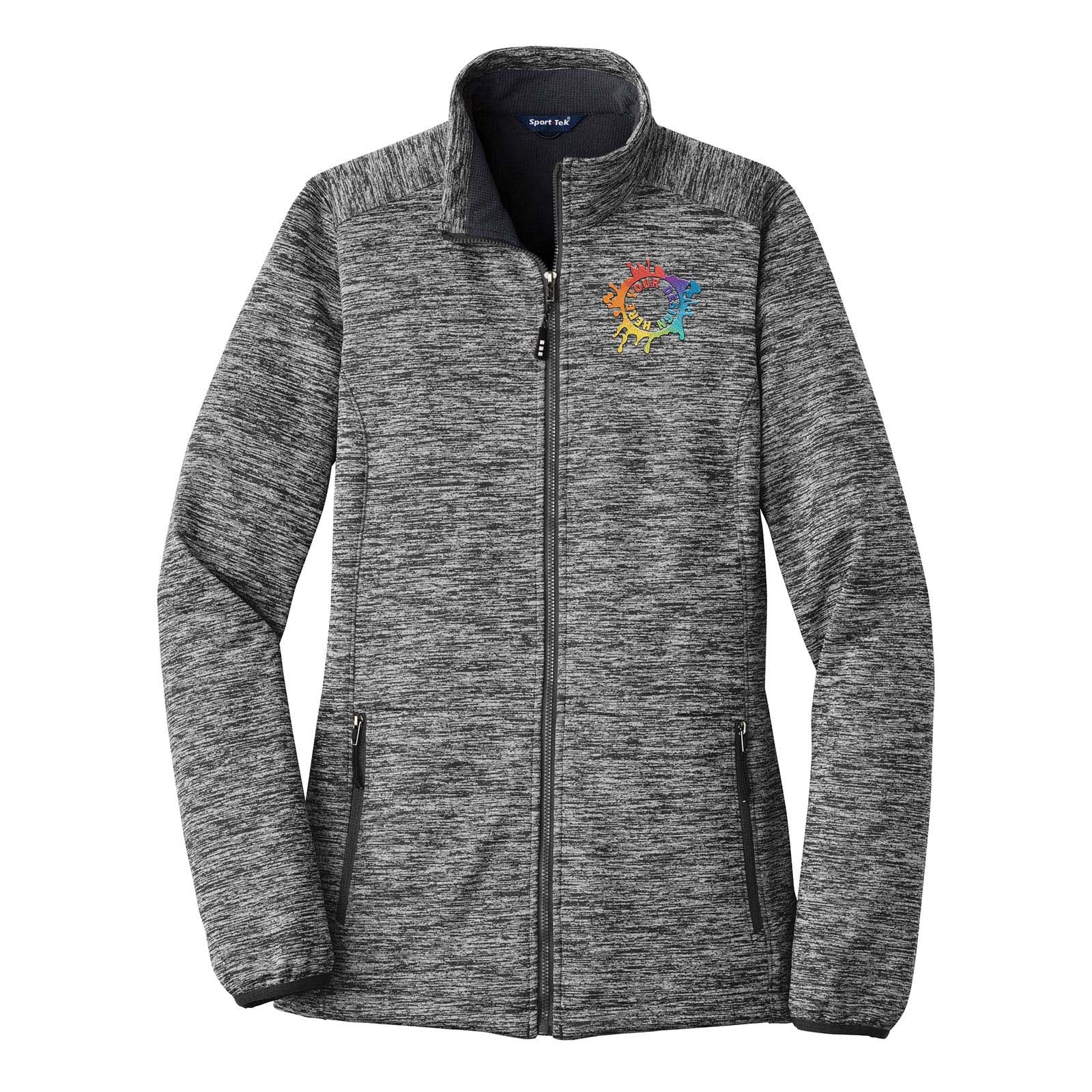 Sport-Tek® Ladies PosiCharge® Electric Heather Soft Shell Jacket Embroidery - Mato & Hash