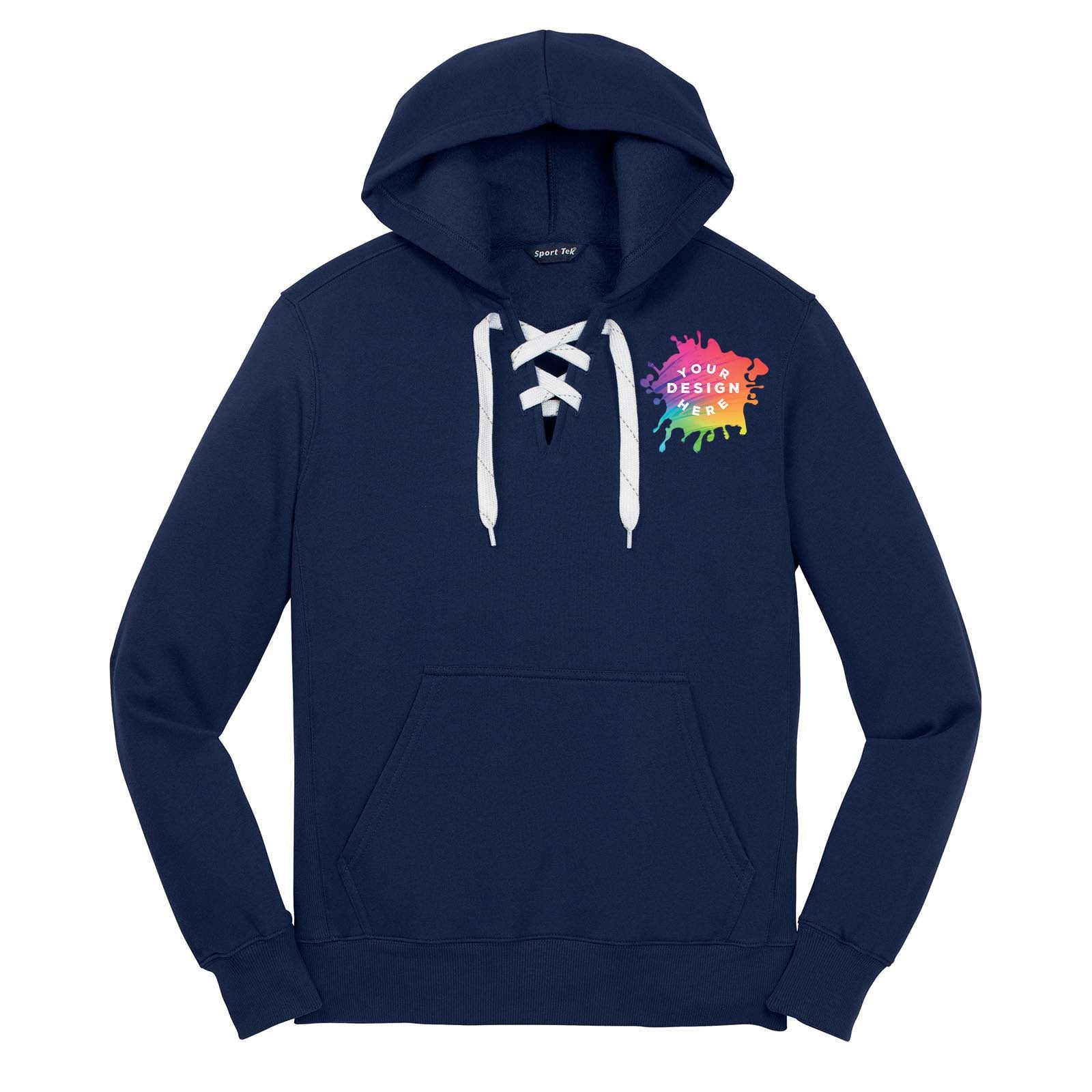 Sport Tek Men's Lace Up Pullover Hooded Sweatshirt - Mato & Hash