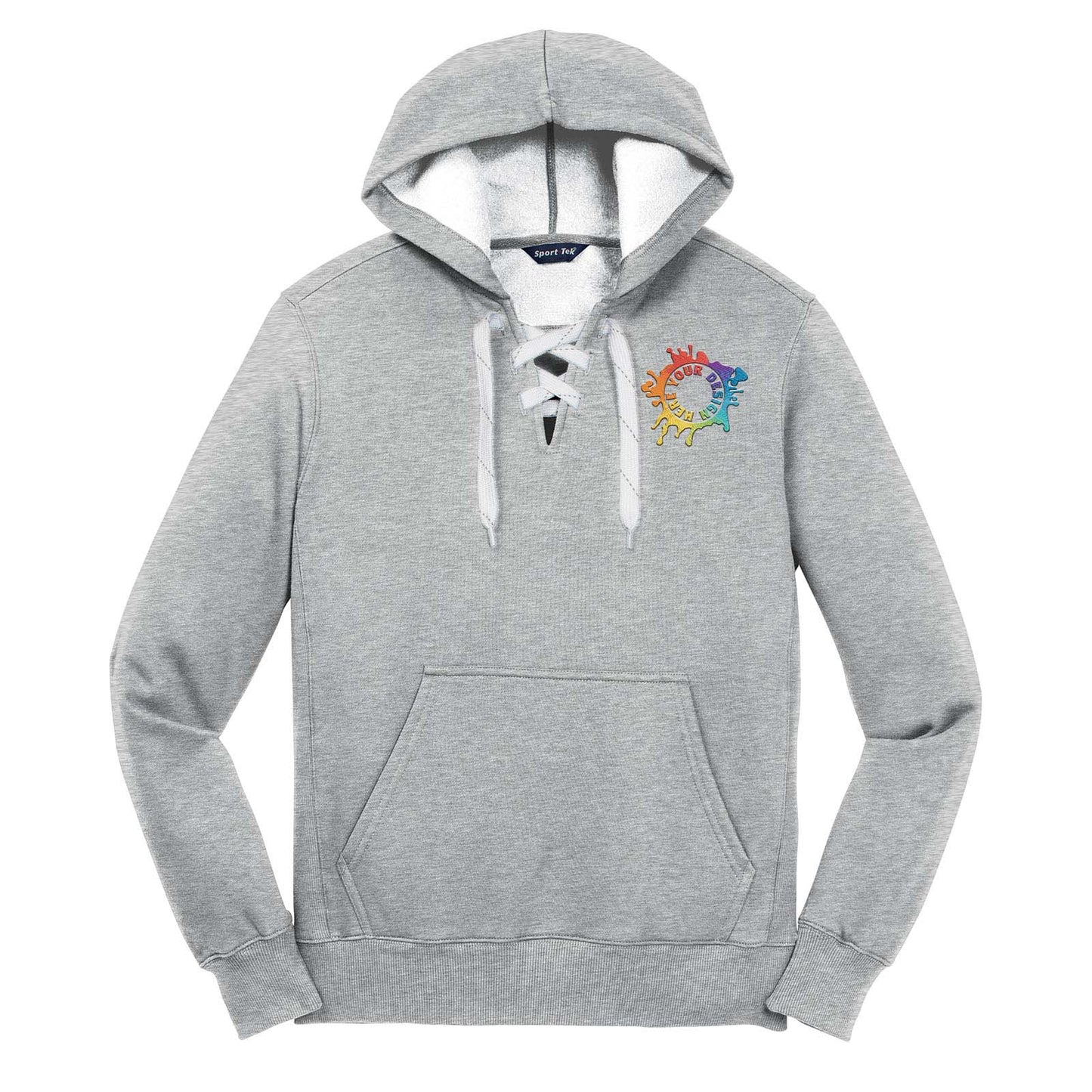 Sport Tek Men's Lace Up Pullover Hooded Sweatshirt Embroidery - Mato & Hash