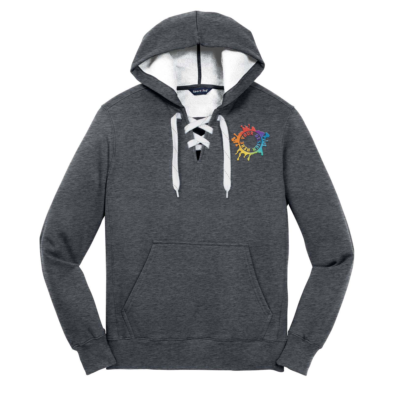 Sport Tek Men's Lace Up Pullover Hooded Sweatshirt Embroidery - Mato & Hash