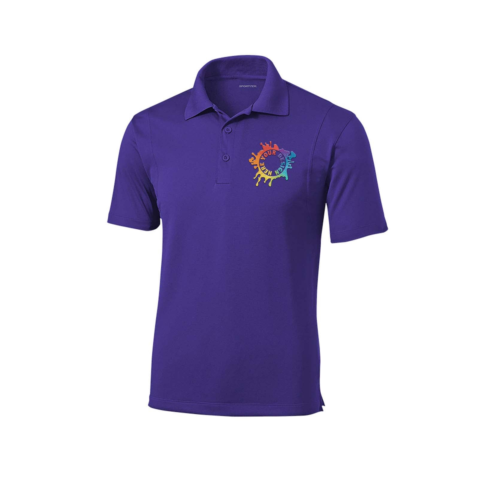 Sport Tek Men's Micropique Sport-Wick 100% Polyester Polo T-Shirt Embroidery - Mato & Hash