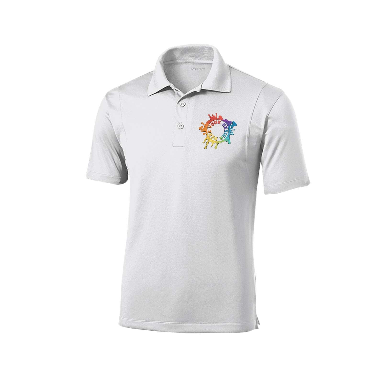 Sport Tek Men's Micropique Sport-Wick 100% Polyester Polo T-Shirt Embroidery - Mato & Hash