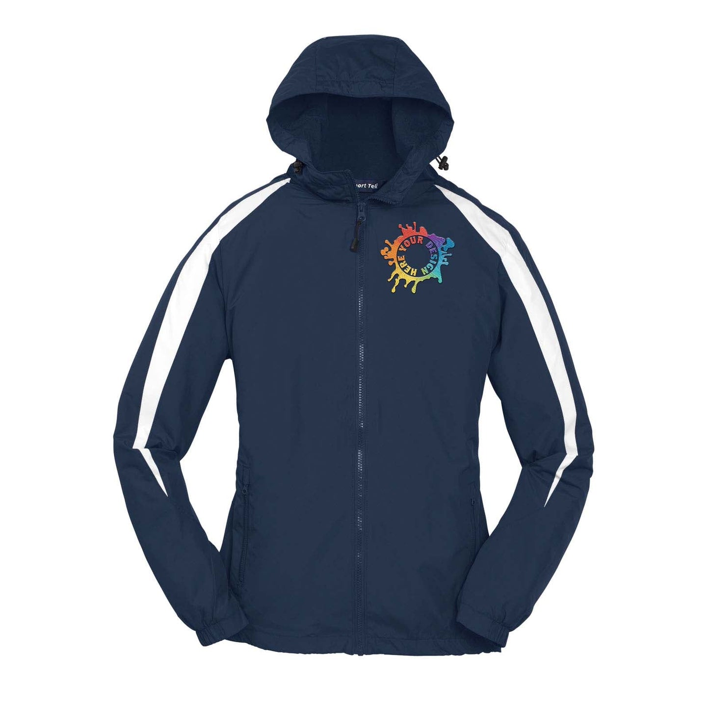 Sport-Tek® Youth Fleece-Lined Colorblock Jacket Embroidery - Mato & Hash