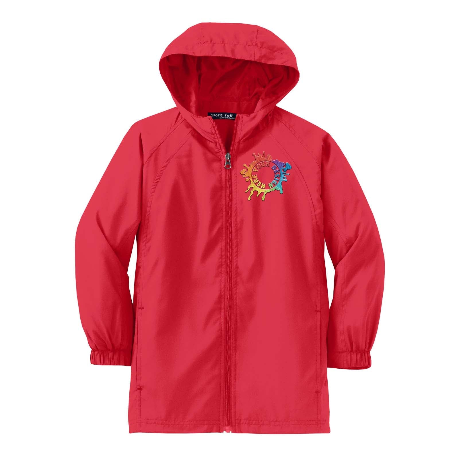 Sport-Tek® Youth Hooded Raglan Jacket Embroidery - Mato & Hash