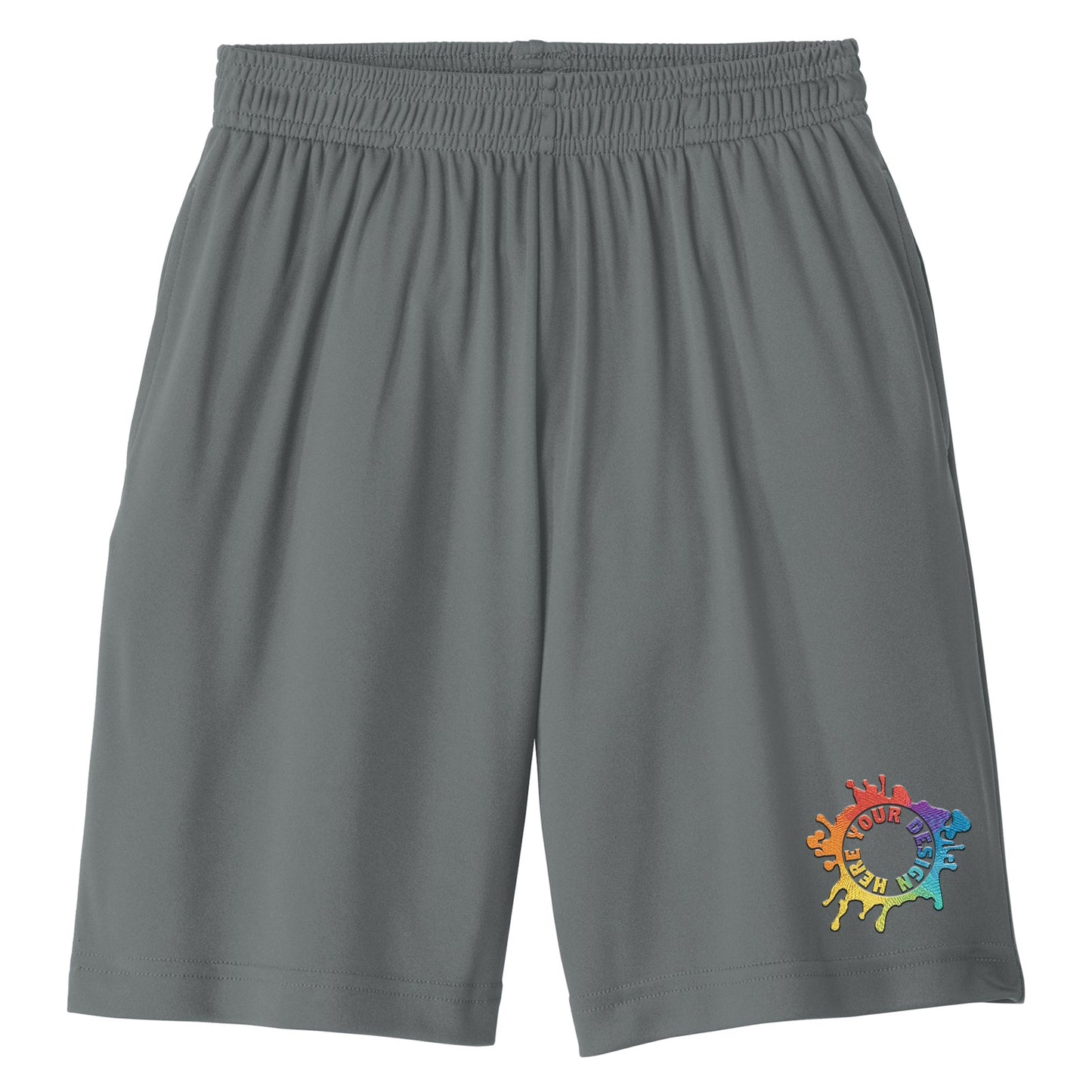 Sport-Tek® Youth PosiCharge® Competitor™ Pocketed Shorts Embroidery - Mato & Hash