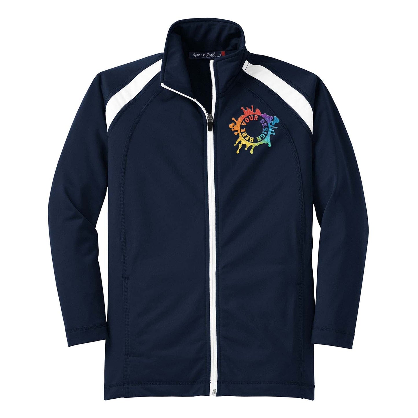 Sport-Tek® Youth Tricot Track Jacket Embroidery - Mato & Hash