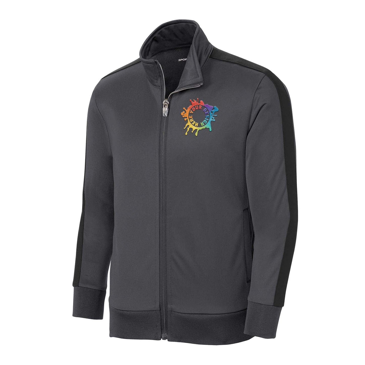 Sport-Tek ® Youth Tricot Track Jacket Embroidery - Mato & Hash
