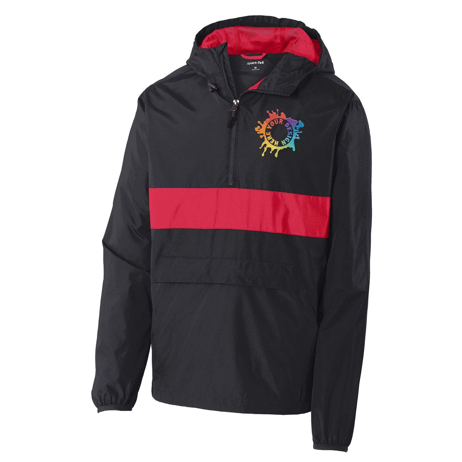 Sport-Tek® Zipped Pocket Anorak Embroidery - Mato & Hash