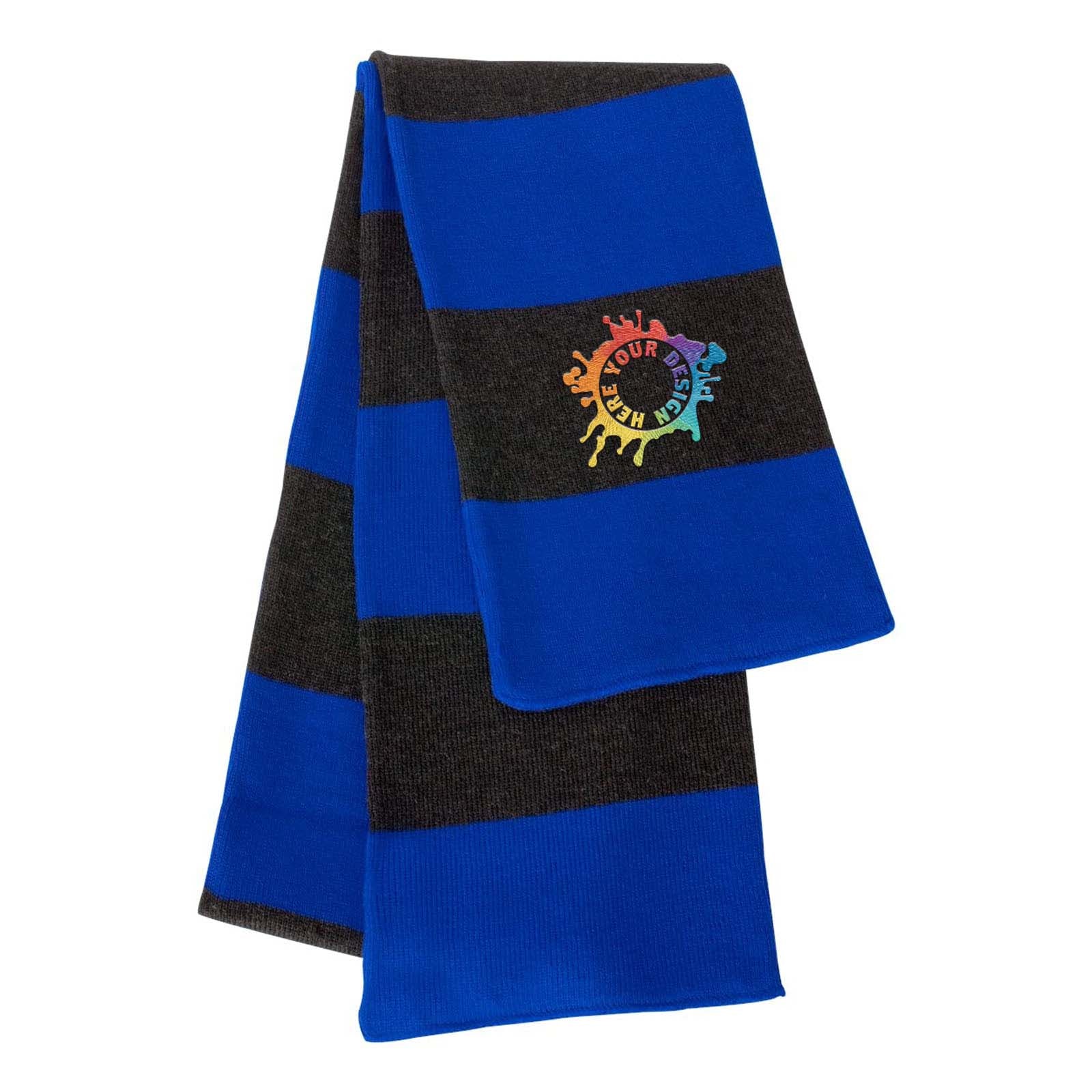 Sportsman - Rugby-Striped Knit Scarf Embroidery - Mato & Hash