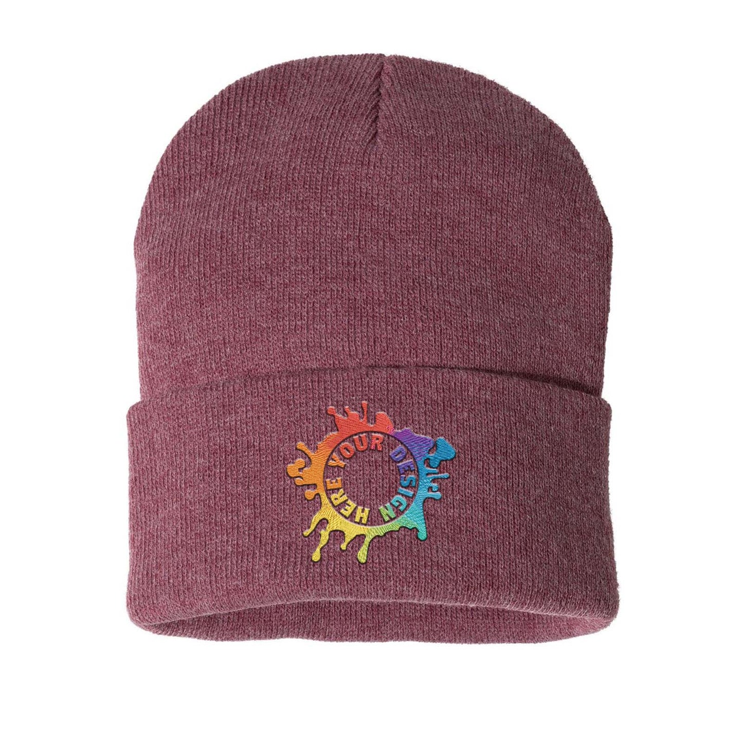 Sportsman Solid 12" Cuffed Beanie Embroidery - Mato & Hash