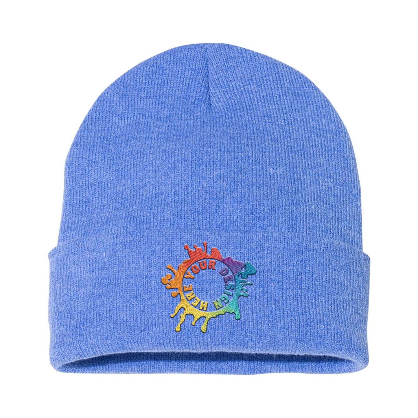 Sportsman Solid 12" Cuffed Beanie Embroidery - Mato & Hash