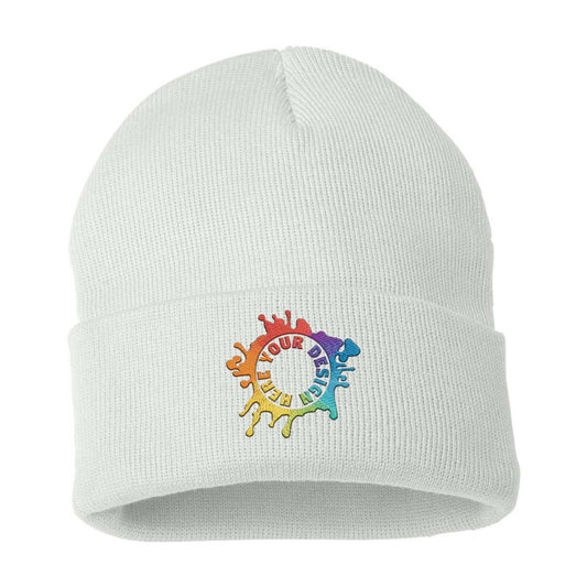Sportsman Solid 12" Cuffed Beanie Embroidery - Mato & Hash