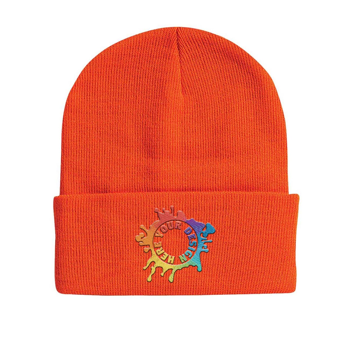 Sportsman Solid 12" Cuffed Beanie Embroidery - Mato & Hash