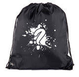 Spray Paint Question Mark Polyester Drawstring Bag - Mato & Hash