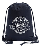 St. Paddy's Drinking Emblem Cotton Drawstring Bag
