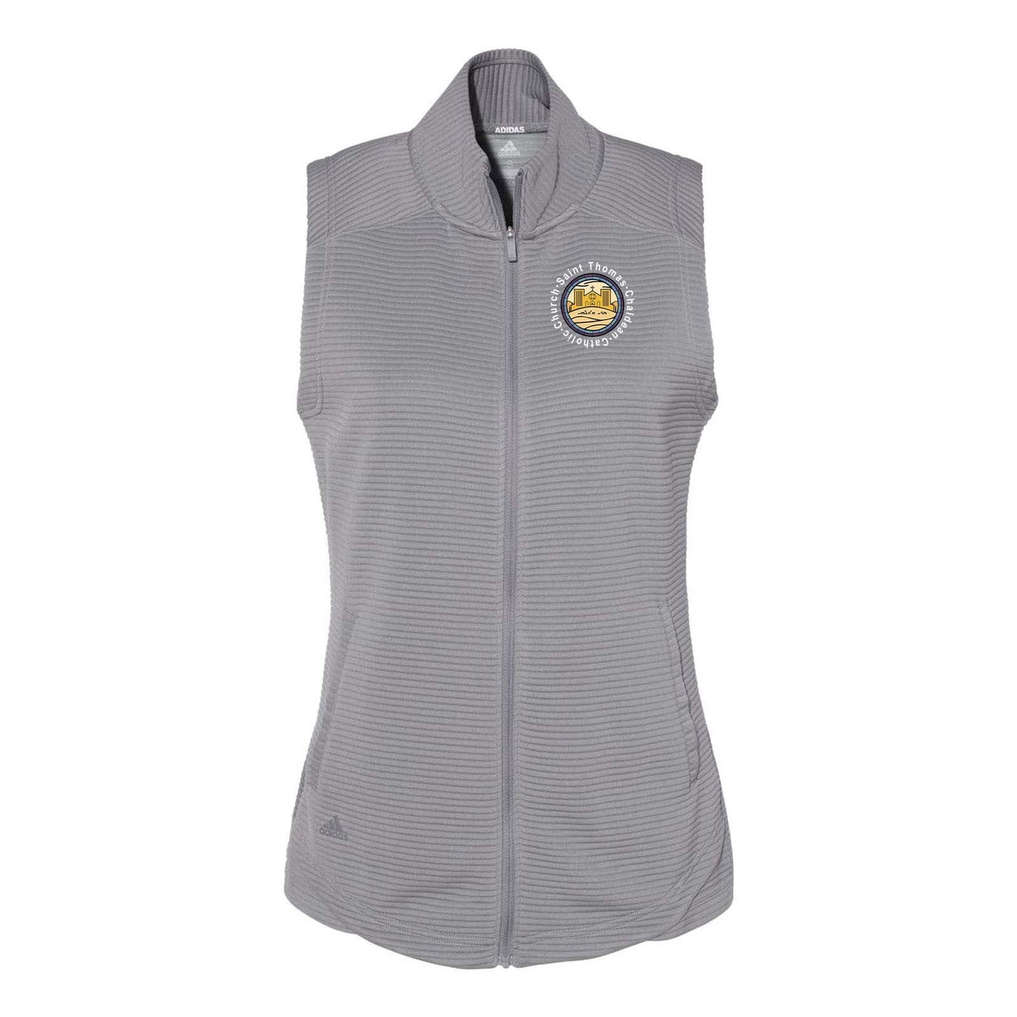 St. Thomas Catholic Church Adidas - Women's Textured Full-Zip Vest Printed - Mato & Hash