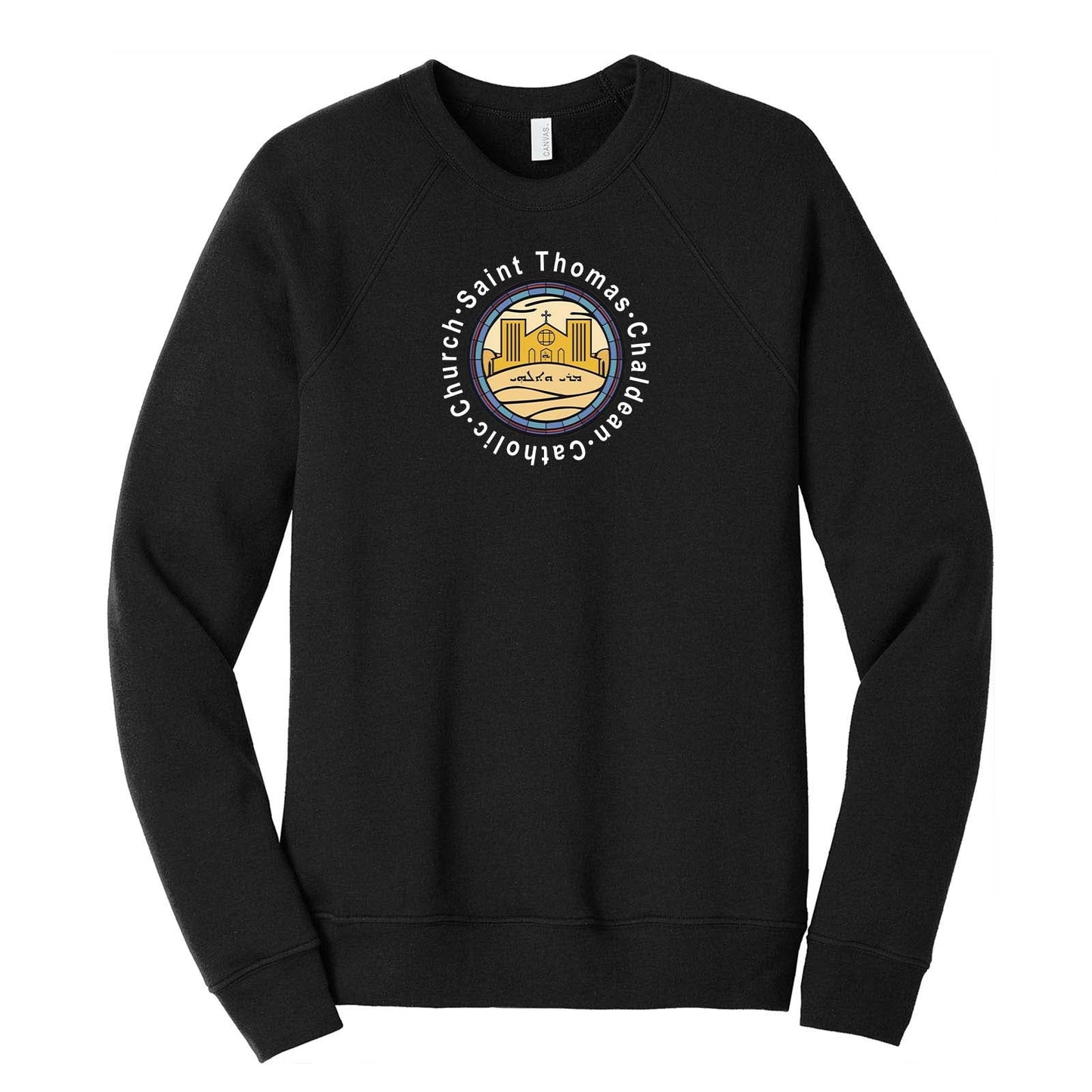 St. Thomas Catholic Church Bella + Canvas Unisex Cotton/Polyester Fleece Raglan Crewneck Sweatshirt Printed - Mato & Hash