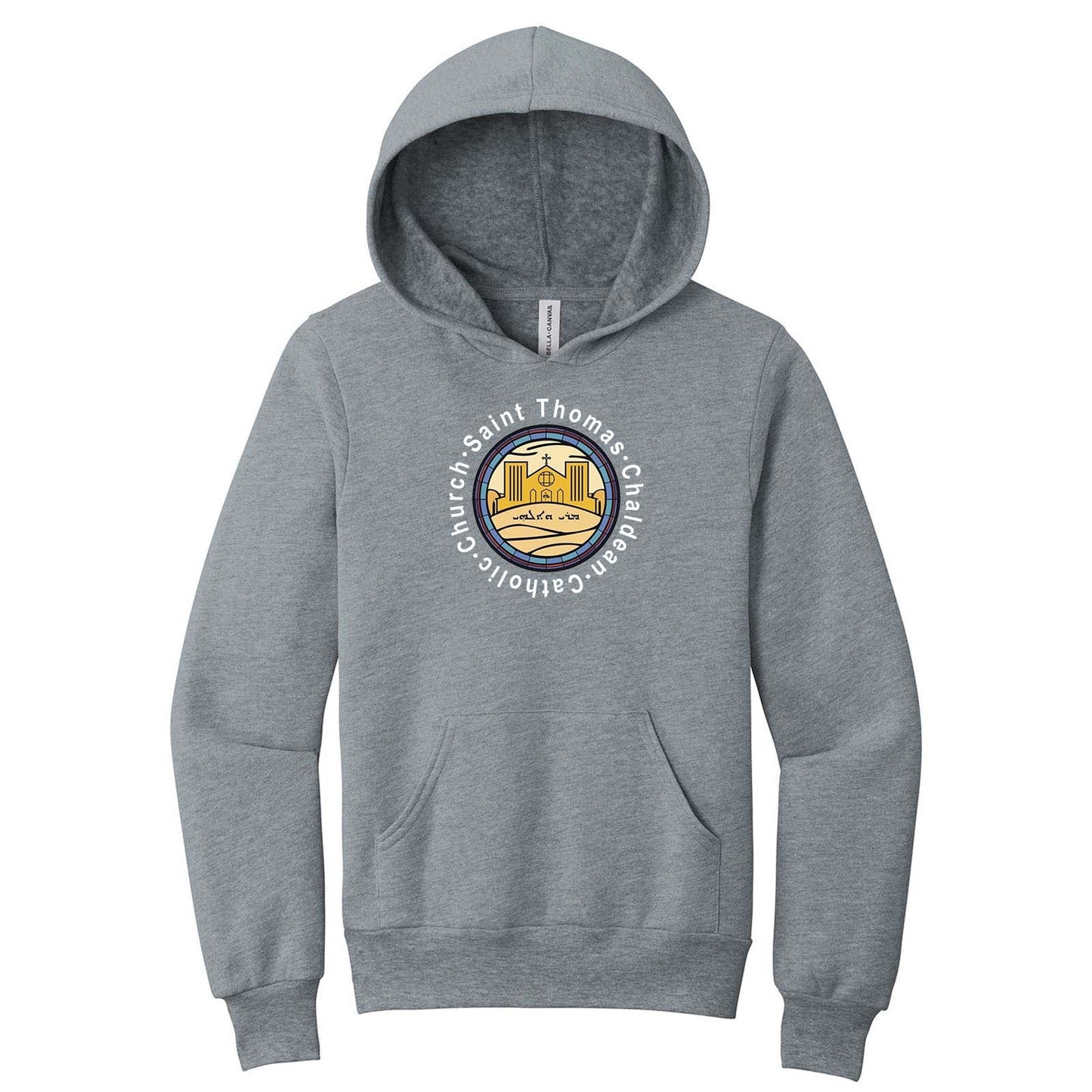 St. Thomas Catholic Church Bella + Canvas Youth Cotton/Polyester Fleece Hooded Sweatshirt Printed - Mato & Hash