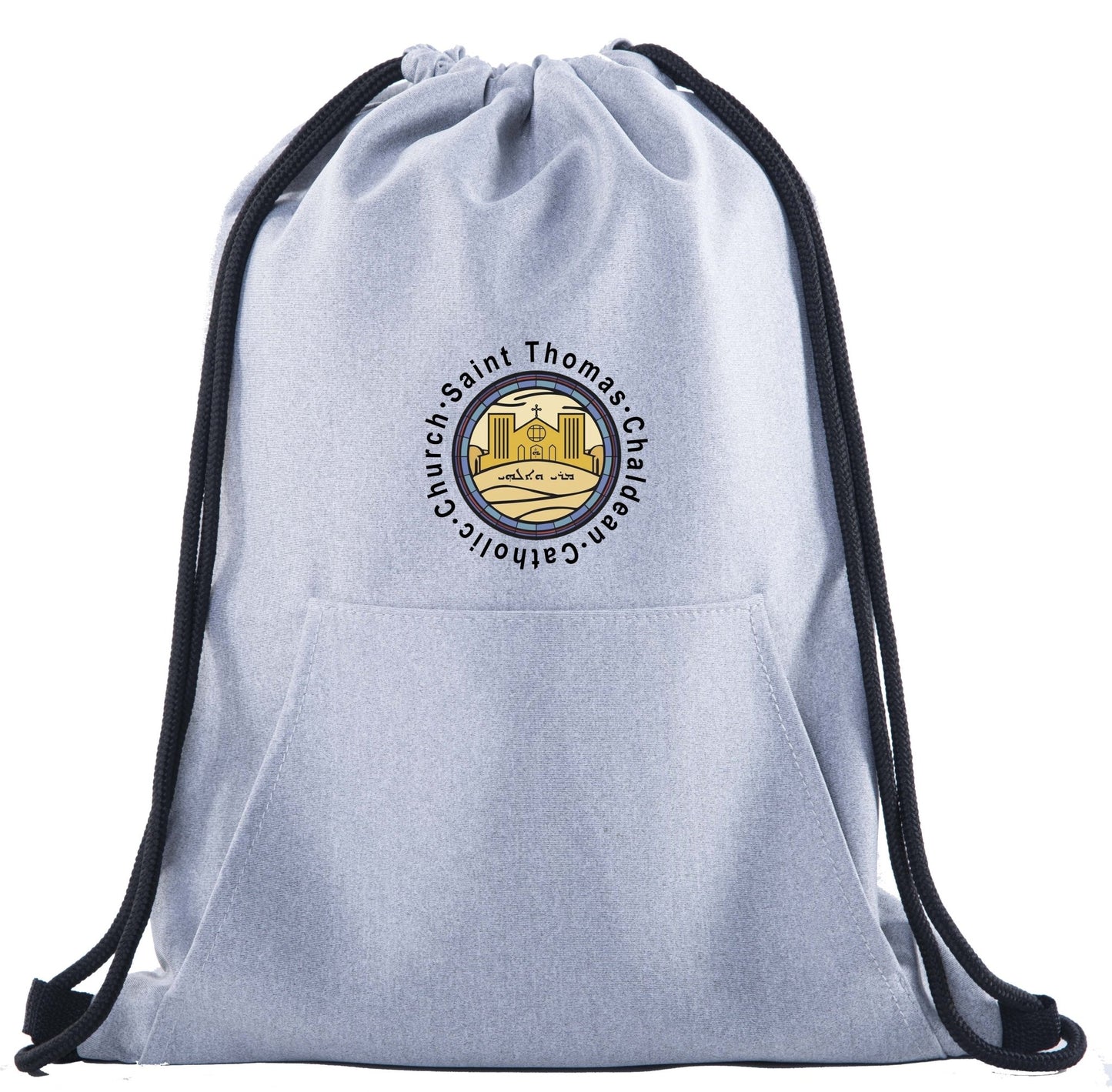 St. Thomas Catholic Church Drawstring Bag w/ Pocket Printed - Mato & Hash